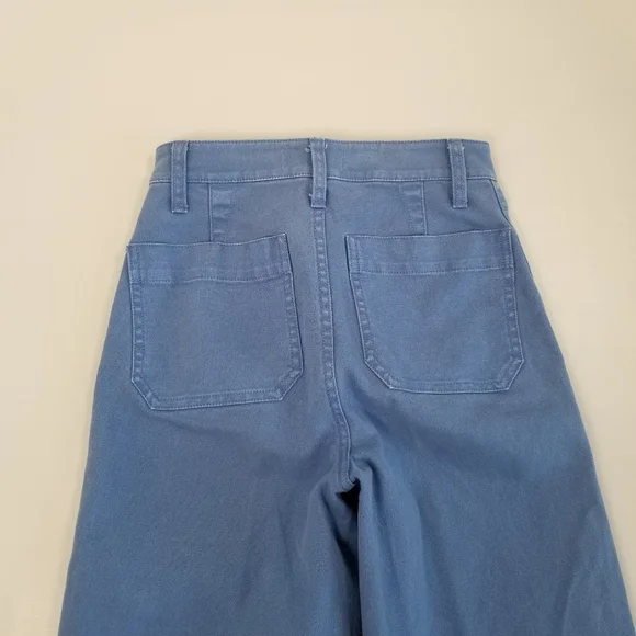 Madewell Wide Leg Crop Jeans Pants Button-fly Size 24 - Picture 7 of 7